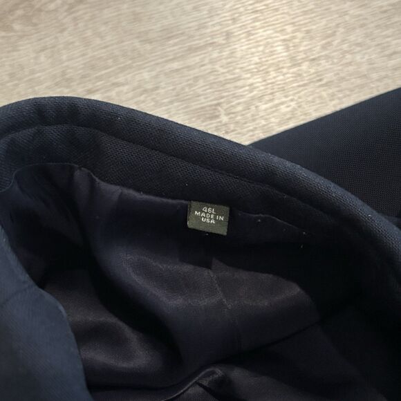 Orvis Blazer Jacket Navy Blue Men’s Size 46 Long Three Button Gold Buttons - Picture 6 of 11